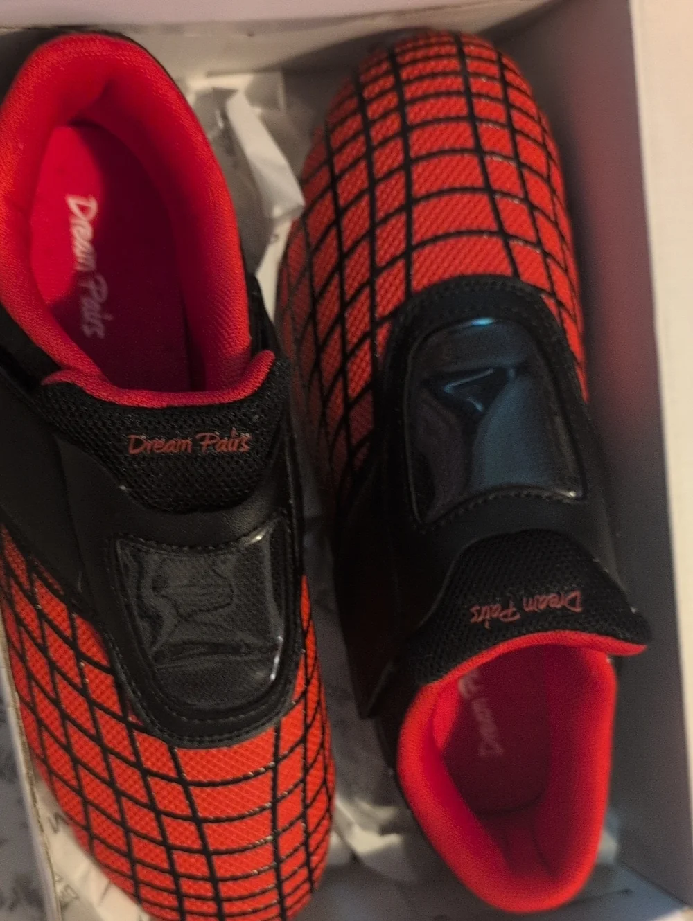 Red Black Youth Soccer Cleats Size 5Y New Velcro Strap